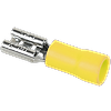 Boite de 50 cosses femelles partiellement isolées 4 à 6mm² - Jaune image 0
