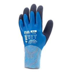 Lot de 5 - GANTS EUROWINTER D100 Tricot bleu sans couture à base de HDPE - pouce enduit - Forme ergonomique image