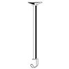 Support planfond avec patère chrome pour porte rideau Ø20 image 0