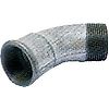 Coude 45° grand rayon MF fonte noire image 0