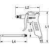Soufflette pistolet en métal 1/4" avec 2 embouts image 4