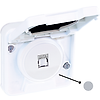 Cadre adaptateur avec couvercle pour prises gamme COMETE - Montage sallie - IP55 - OXXO image 1