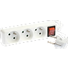 Blocs multiprises 3 prises 2P+T 16A - H05VV-F 3G1,0mm² - 1 mètre - Blanc image 1