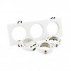 Support de spot triple Blanc mât 258 x 93mm - fixation collerette déclipsable image 0