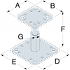 Pied de poteau réglable PPRC image 1