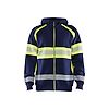 Sweat de travail à capuche haute visibilité 3552 - Marine/Jaune image 0