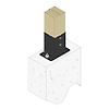 Pied de poteau 90x90 Noire PPJBMPB image 3