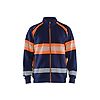 Sweat de travail zippé haute visibilité 3551 - Marine/Orange image 0