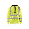 Sweat de travail zippé à capuche haute visibilité 3346 - Jaune fluo image 0