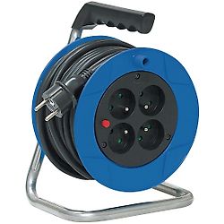 Enrouleur de câble Standard Baby S avec USB - Bleu/Noir image