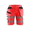 Short de travail haute visibilité stretch femme 7186 - Rouge fluo image 0