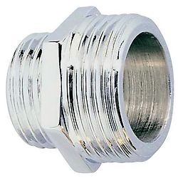 Mamelon laiton chromé mâle - mâle réduit chrome 1/2-3/4 image