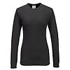 T-shirt femme thermique à manches longues Noir image 0