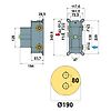 Mitigeur thermostatique à encastrer Ortence PVD image 1