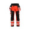 Pantalon de travail softshell haute visibilité Classe 2 1820 - Rouge/Noir image 0