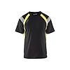 T-shirt de travail détails fluo 3332 - Noir/Jaune fluo image 0