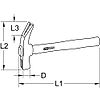 Marteau de coffreur manche frène 700g image 5