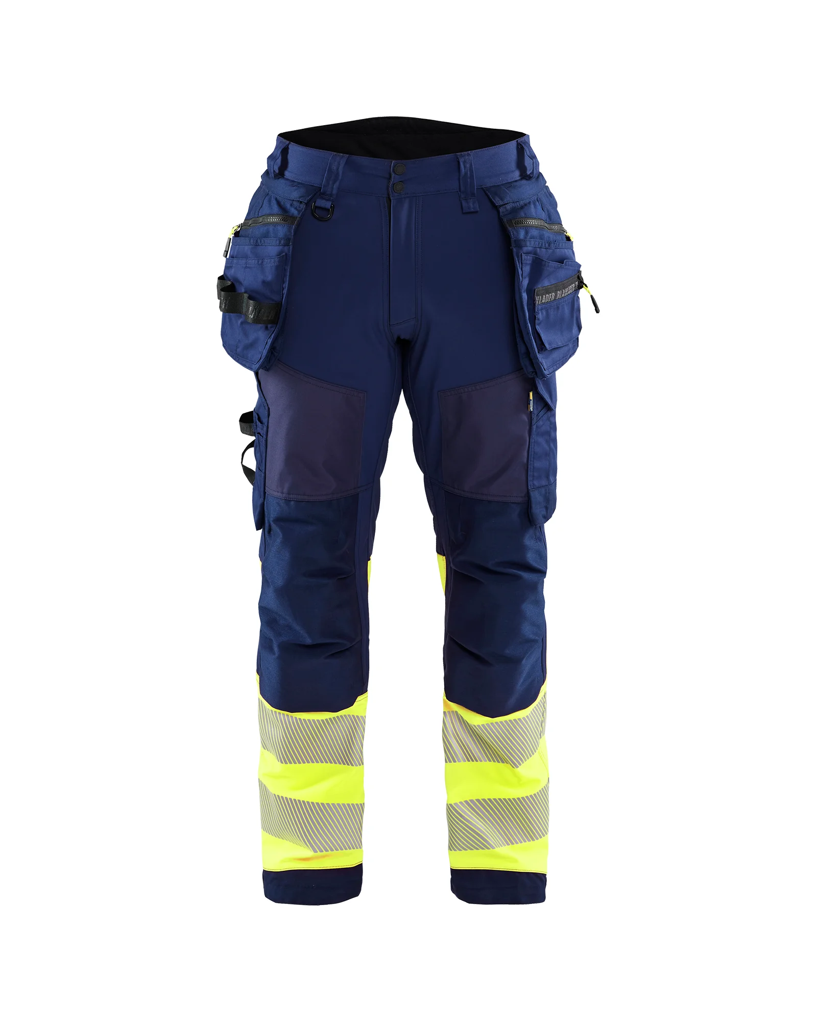 Pantalon de travail softshell haute visibilité Classe 1 1821 - Marine/Jaune image