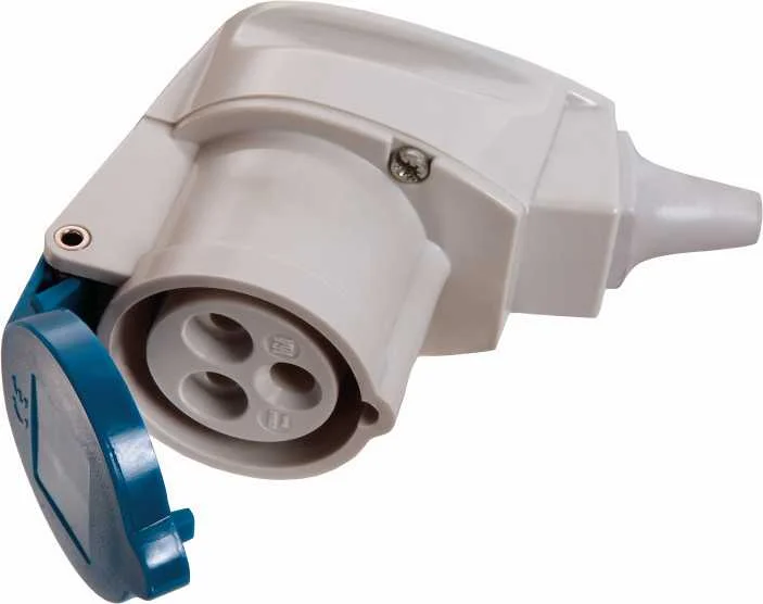 PRISE COUDEE CEI 1PNT/16A/230V COUVERCLE RABATTABLE A FERMETURE AUTO IP44 image