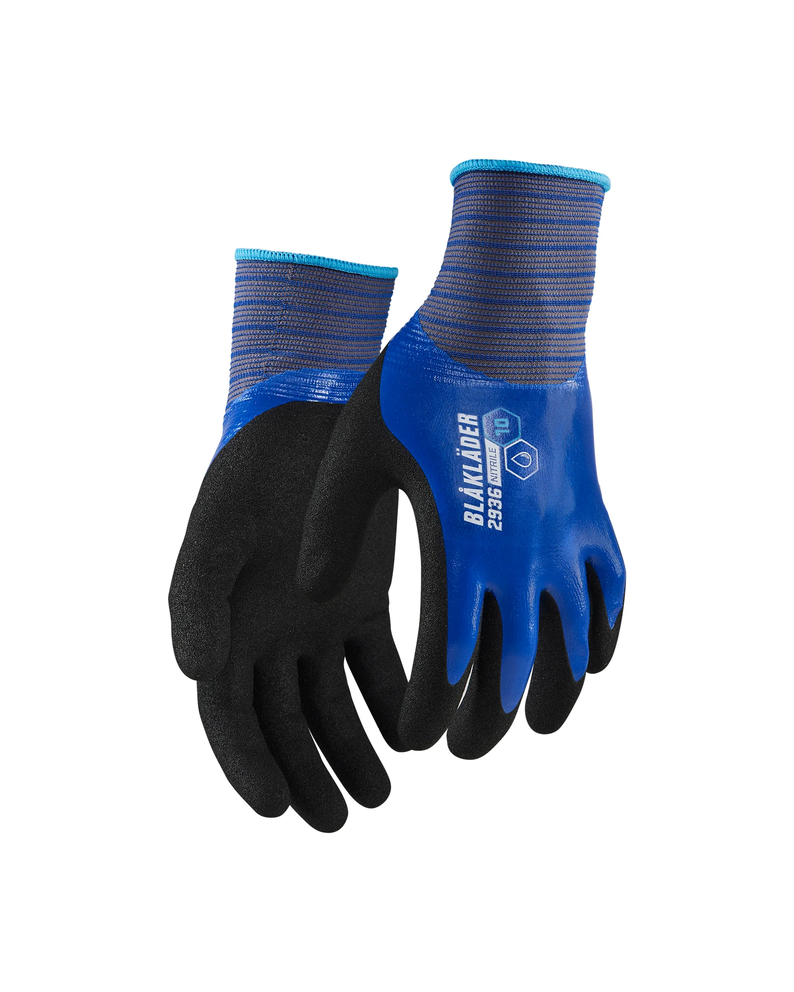 Lot de 6 paires - Gants de travail imperméable nitrile 2936 - Bleu roi image