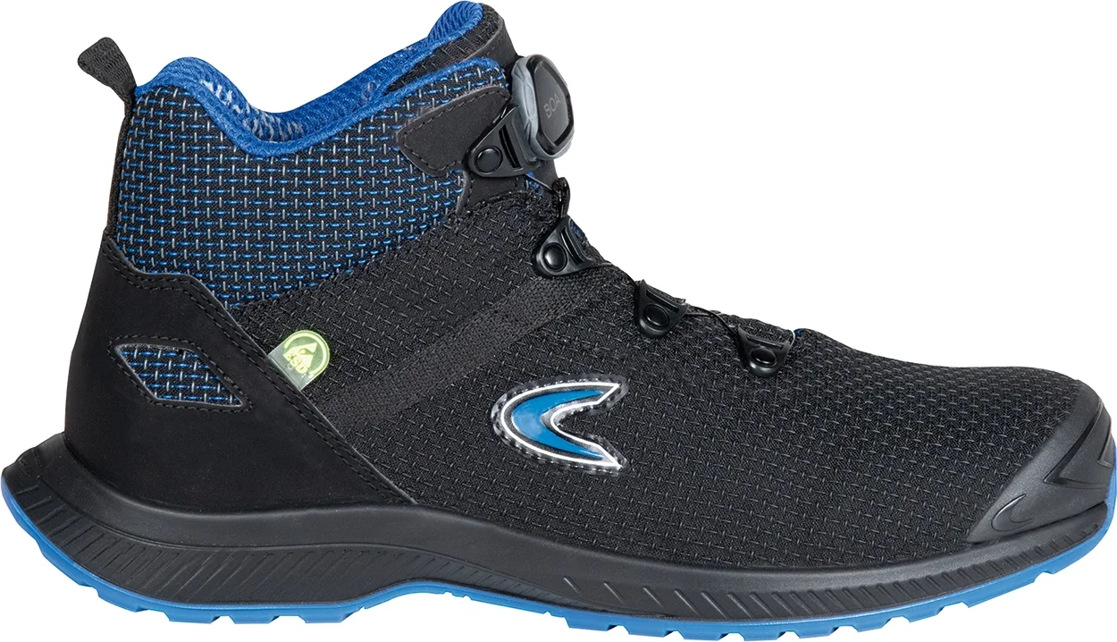 Chaussures de sécurité montantes SPOOL ESD S3S FO SR - Noir/Bleu image