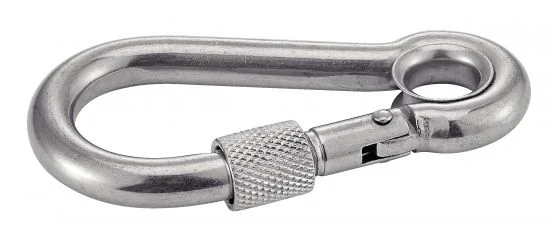 Mousqueton à œil avec vis de sécurité - Inox A4 image