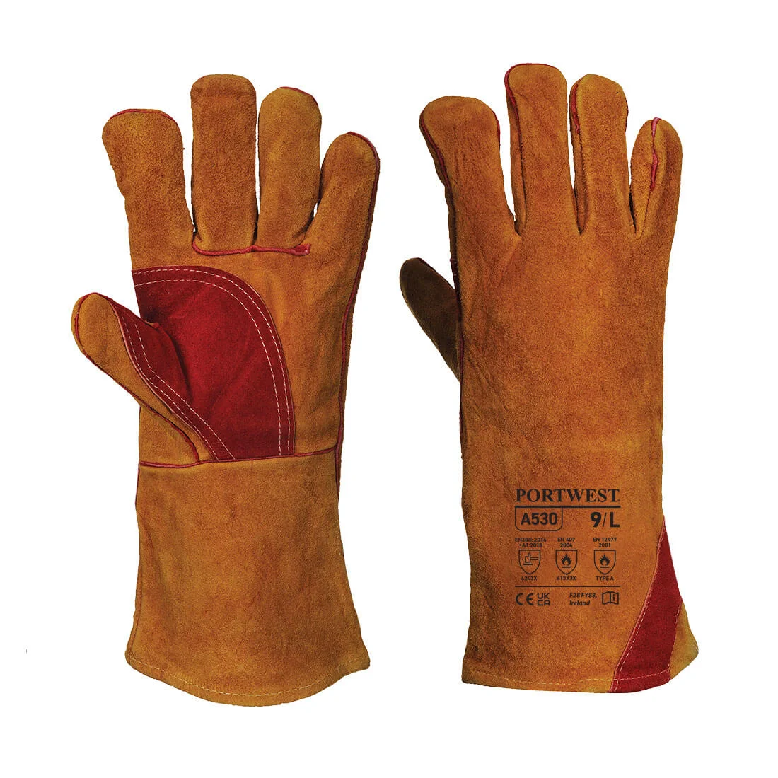 Gants soudeur renforcé Brun image