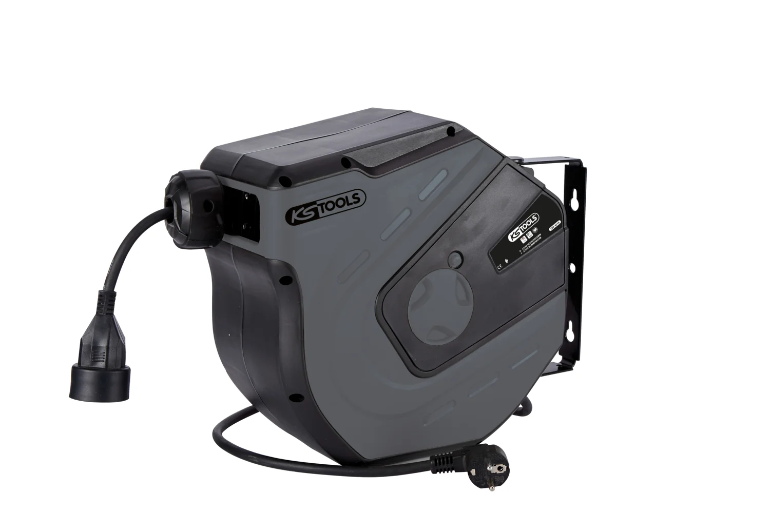 Enrouleur électrique mural, 3x2,5mm² - 15m - gris image