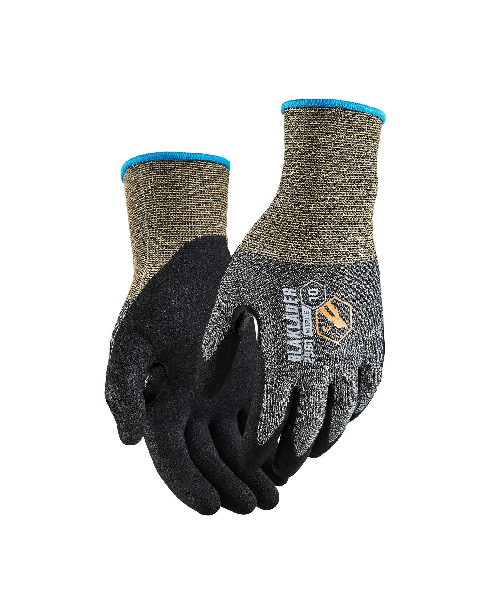 Lot de 6 paires - Gants de travail en nitrile trempé anti coupure niveau C 2981 - Noir image