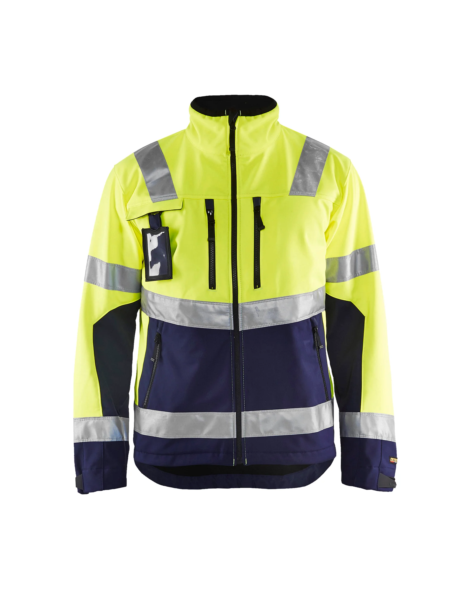 Veste de travail softshell haute visibilité 4900 - Jaune fluo/Marine image