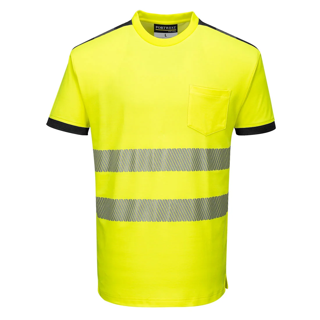 T-Shirt HV PW3 Jaune/Noir image