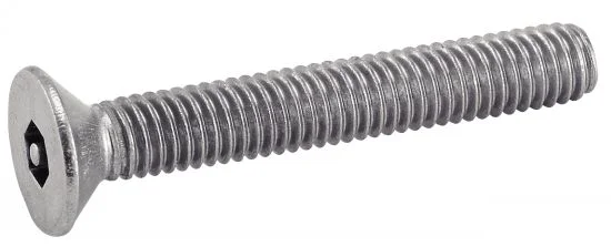 Vis tête fraisée six pans creux inviolable - Avec téton central - Inox A2 image