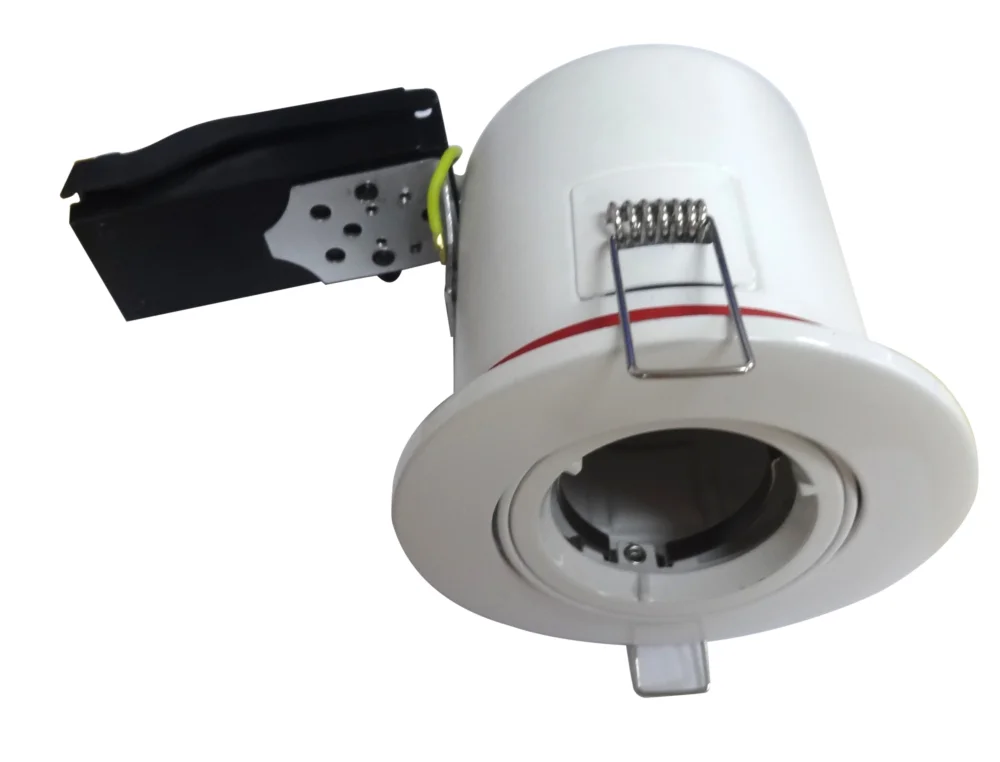 Support de spot BBC orientable+douille auto-Miidex-Blanc image