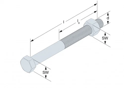Boulon tête hexagonale BSH image