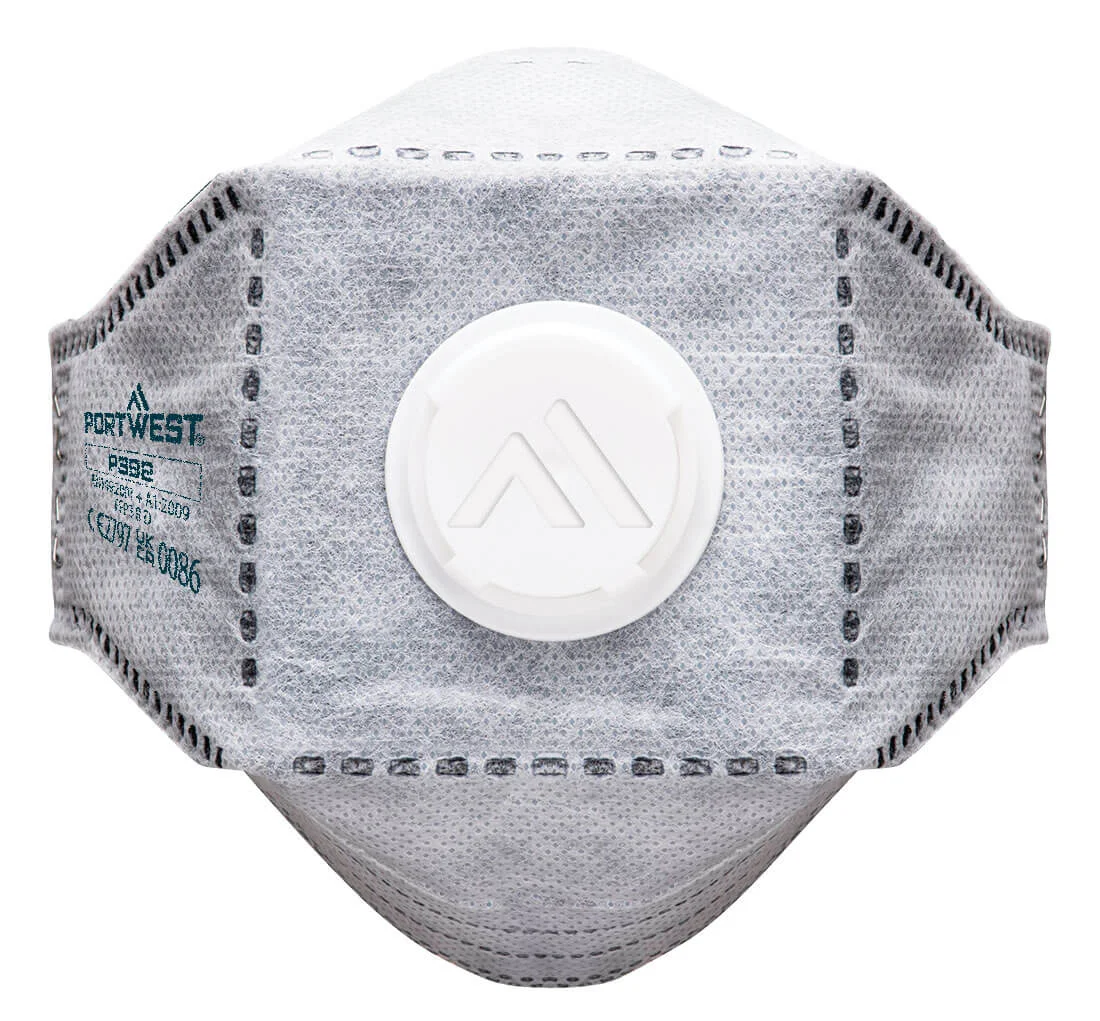Boite de 10 masques EAGLE FFP3 plat pliable en carbone avec valve Blanc image