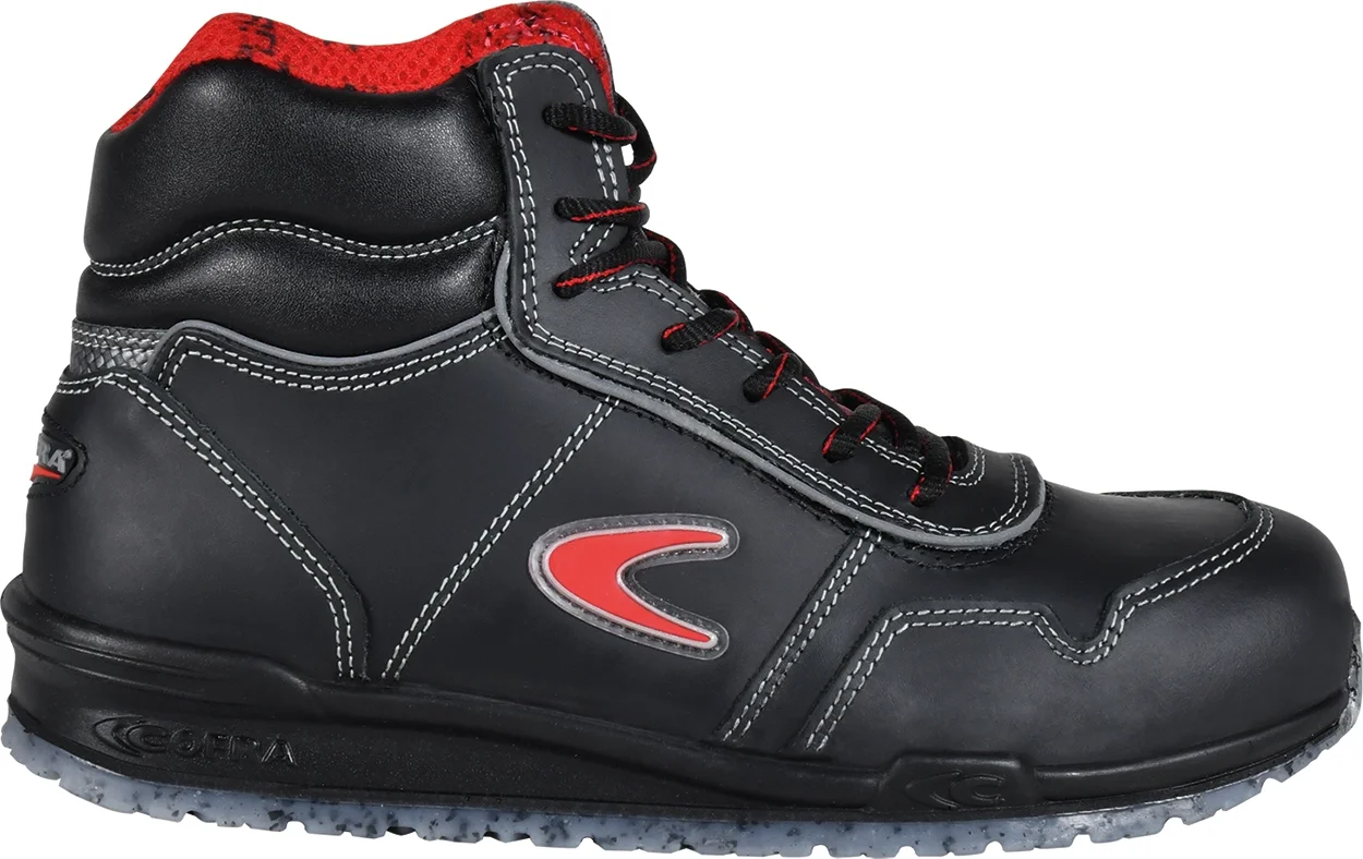 Chaussures de sécurité montantes PUSKAS S3S CI FO SR - Noir/Rouge image
