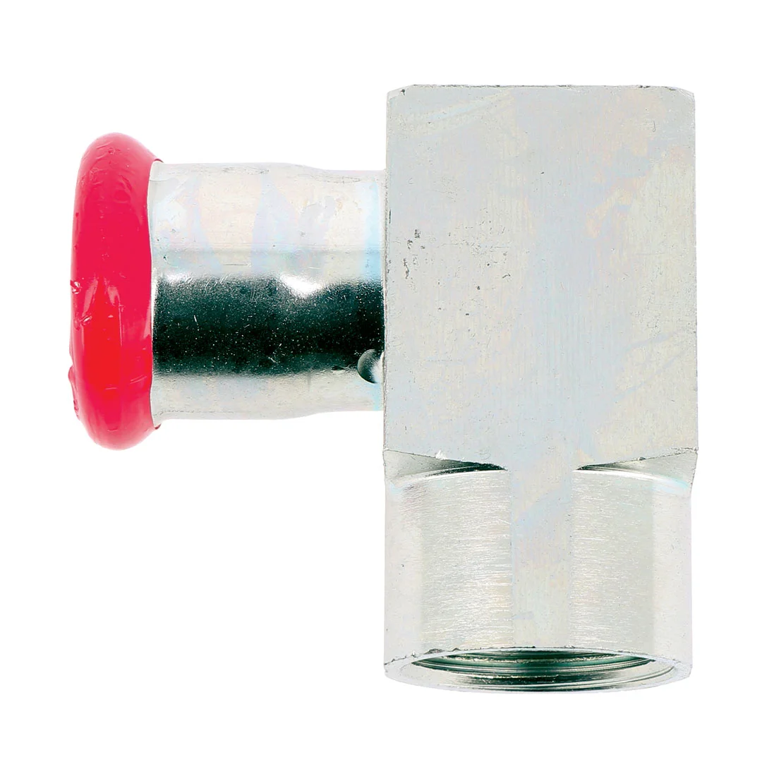 Coude 90° femelle électrozingué à sertir SERTIsteel Carbone - Empreinte M image