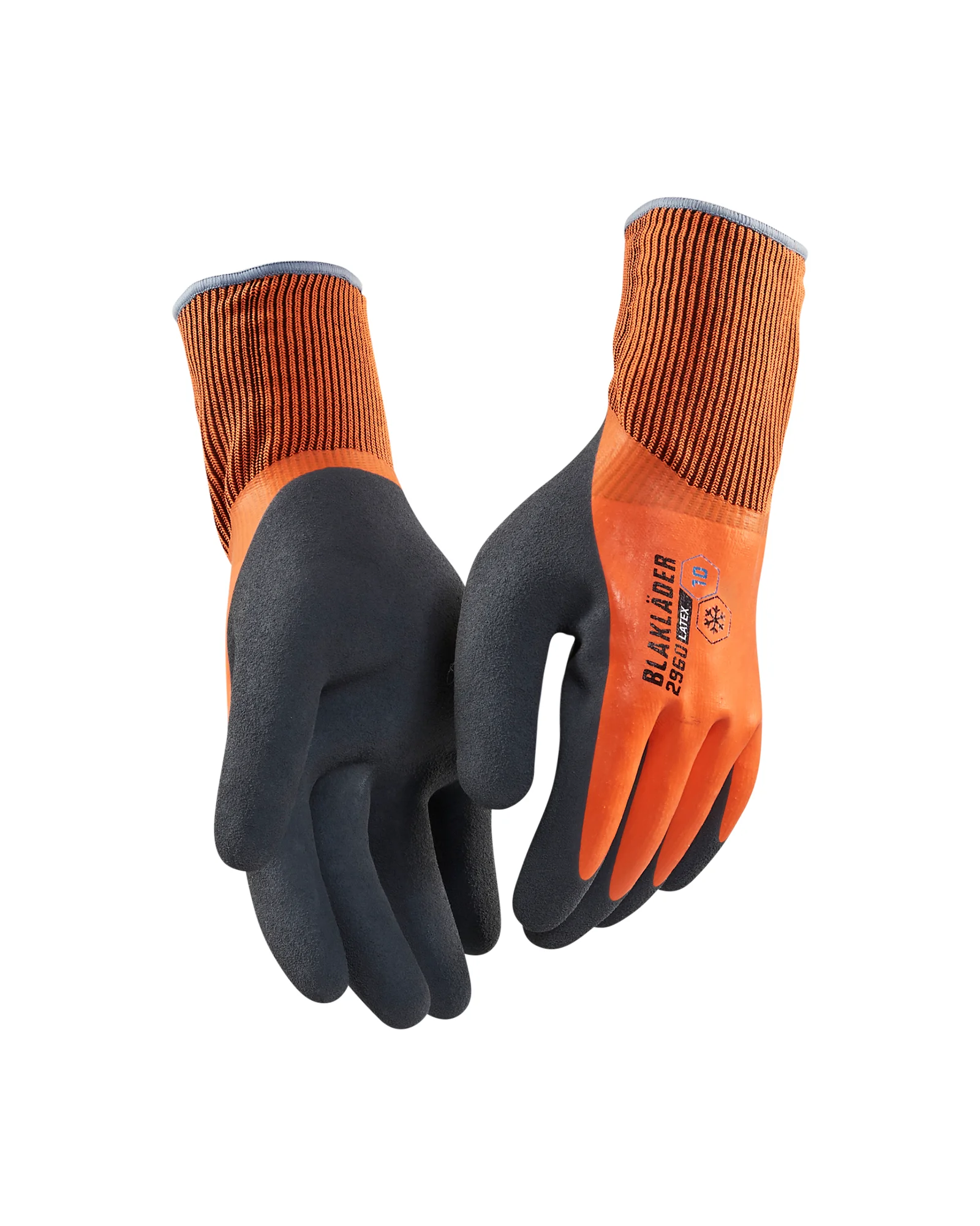 Lot de 6 paires - Gants artisan doublés latex trempé 2962 - Orange fluo image