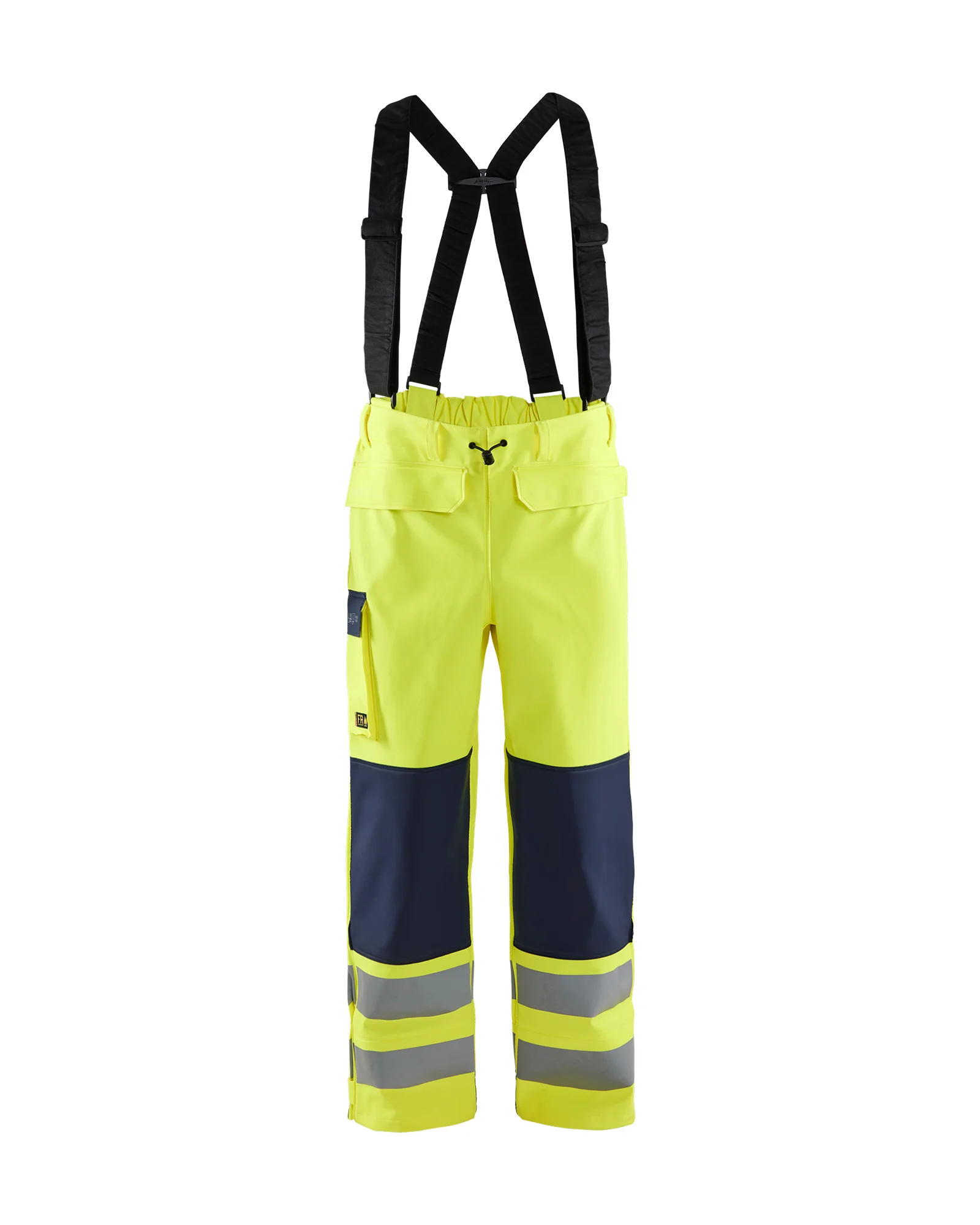 Pantalon de pluie retardant flamme niveau 2 1313 - Jaune fluo/Marine image