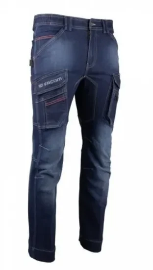 Pantalon de travail stretch multipoches PADDLE - DENIM/DARK INDIGO image