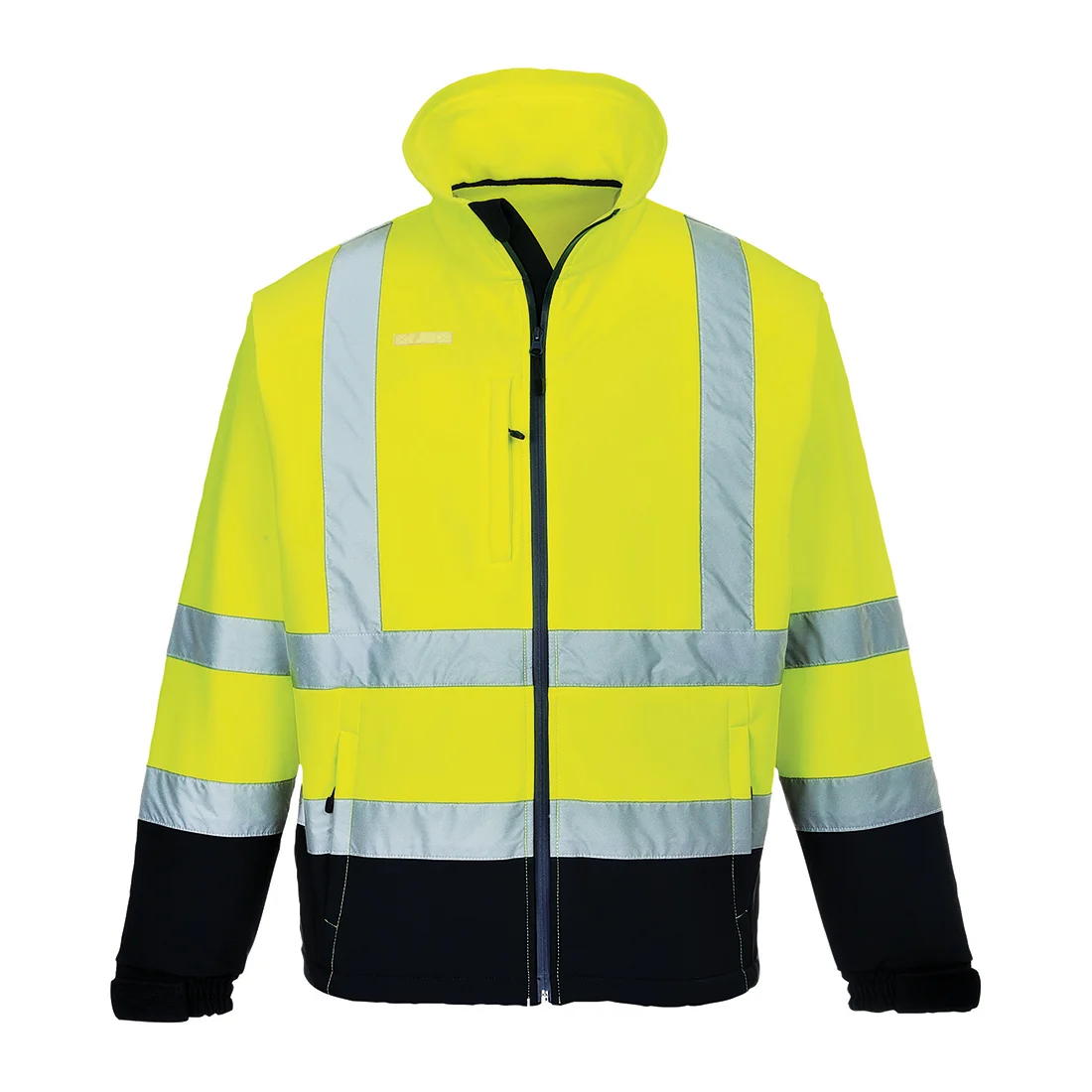 Veste Softshell Bicolore (3 couches) Jaune/Marine image