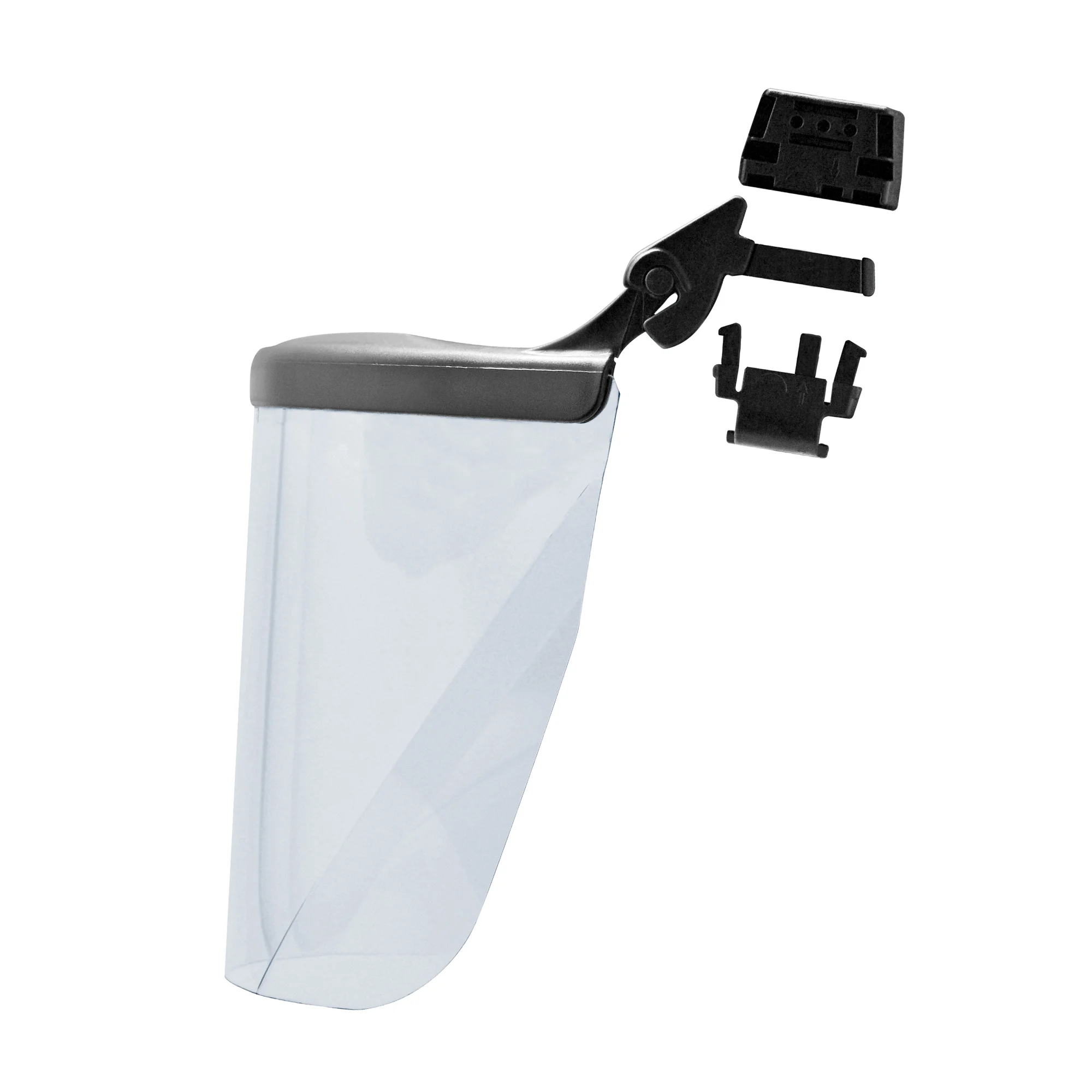 Porte-écran avec visière polycarbonate 20cm adaptable sur casques EVO sans porte badge image