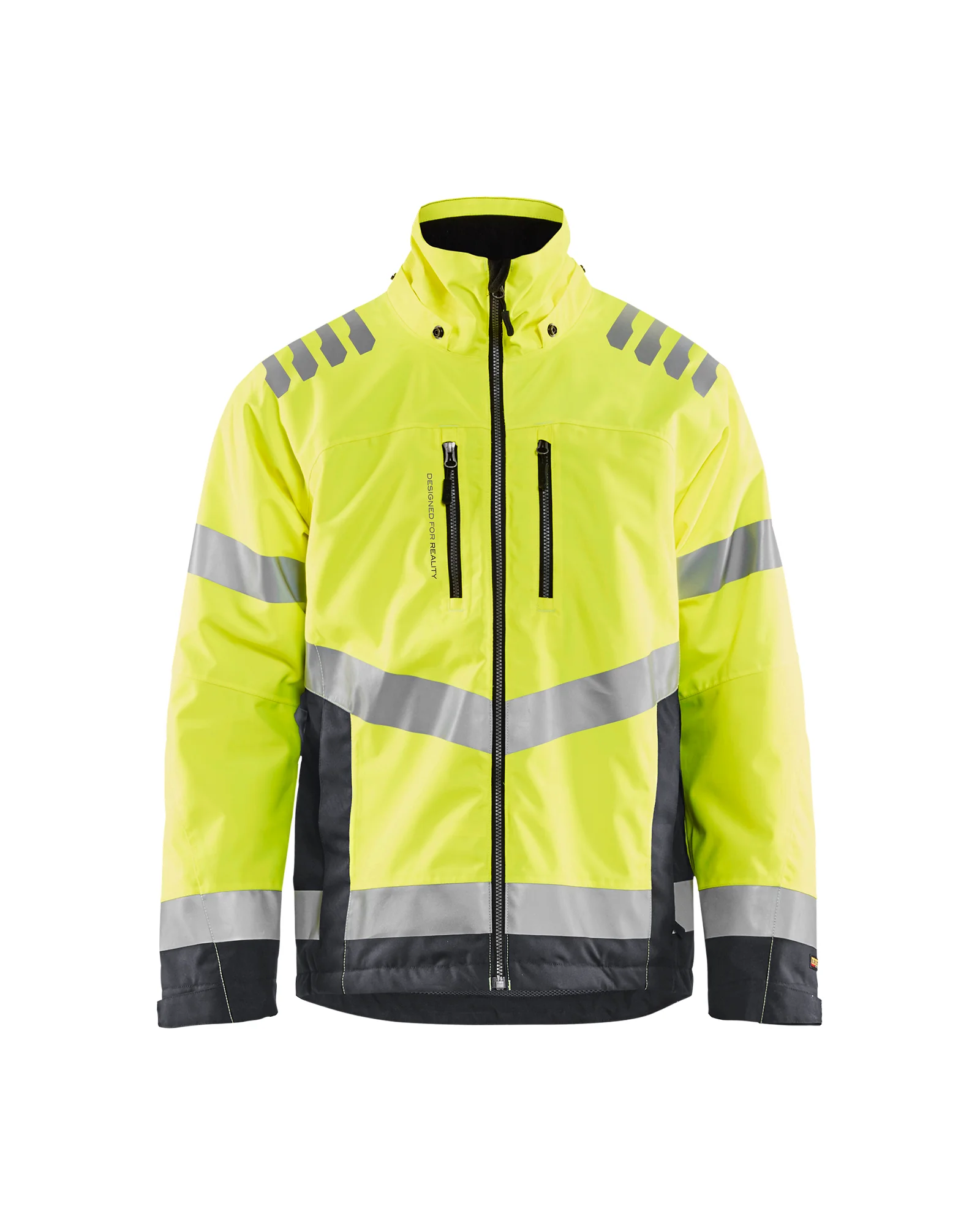 Veste de travail doublée haute visibilité 4780 - Jaune fluo/Gris moyen image