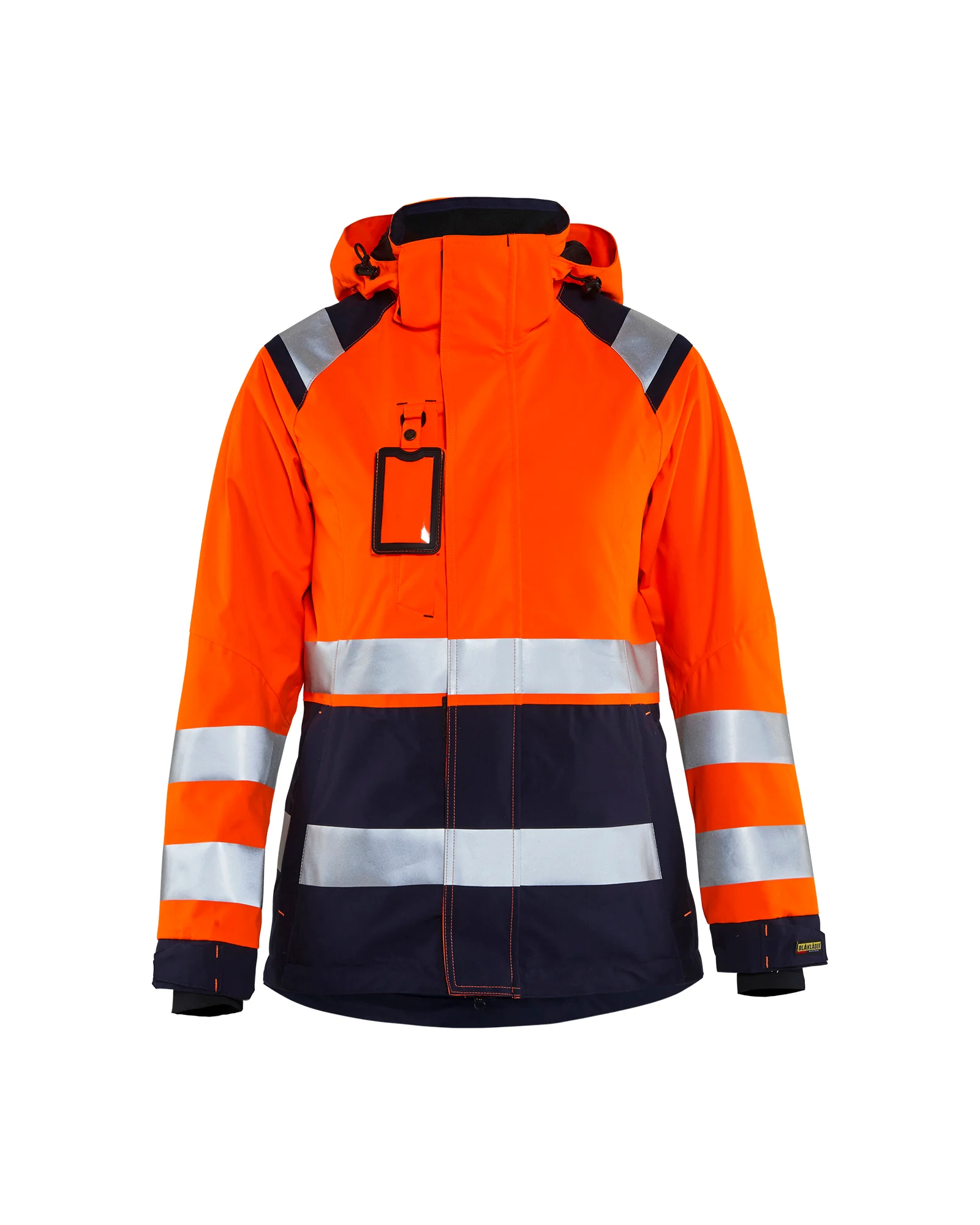 Veste de travail hardshell haute visibilité femme 4904 - Orange fluo/Marine image