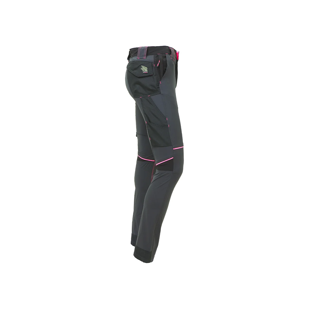 Pantalon de travail en tissu Femme WORLD - Gris/Fuchsia image