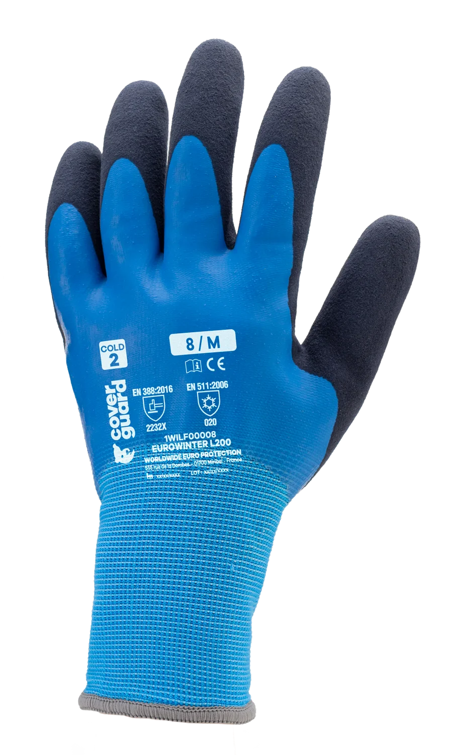 Lot de 5 - GANTS EUROWINTER L200 - Tricot bleu sans couture à base de polyester - Forme ergonomique - Poignet tricot image