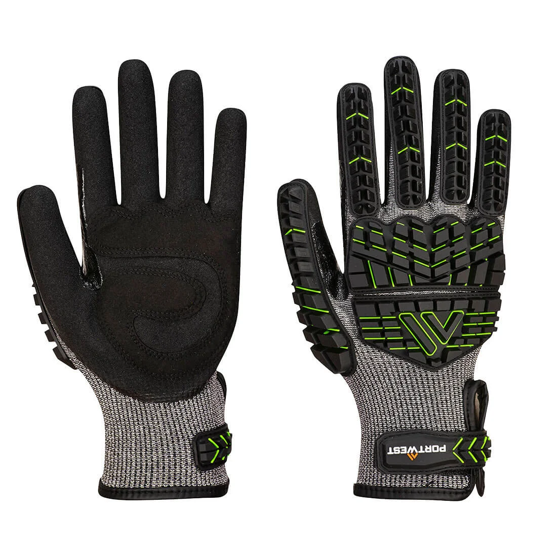 Gants coupé en mousse nitrile VHR15 Noir/Vert image