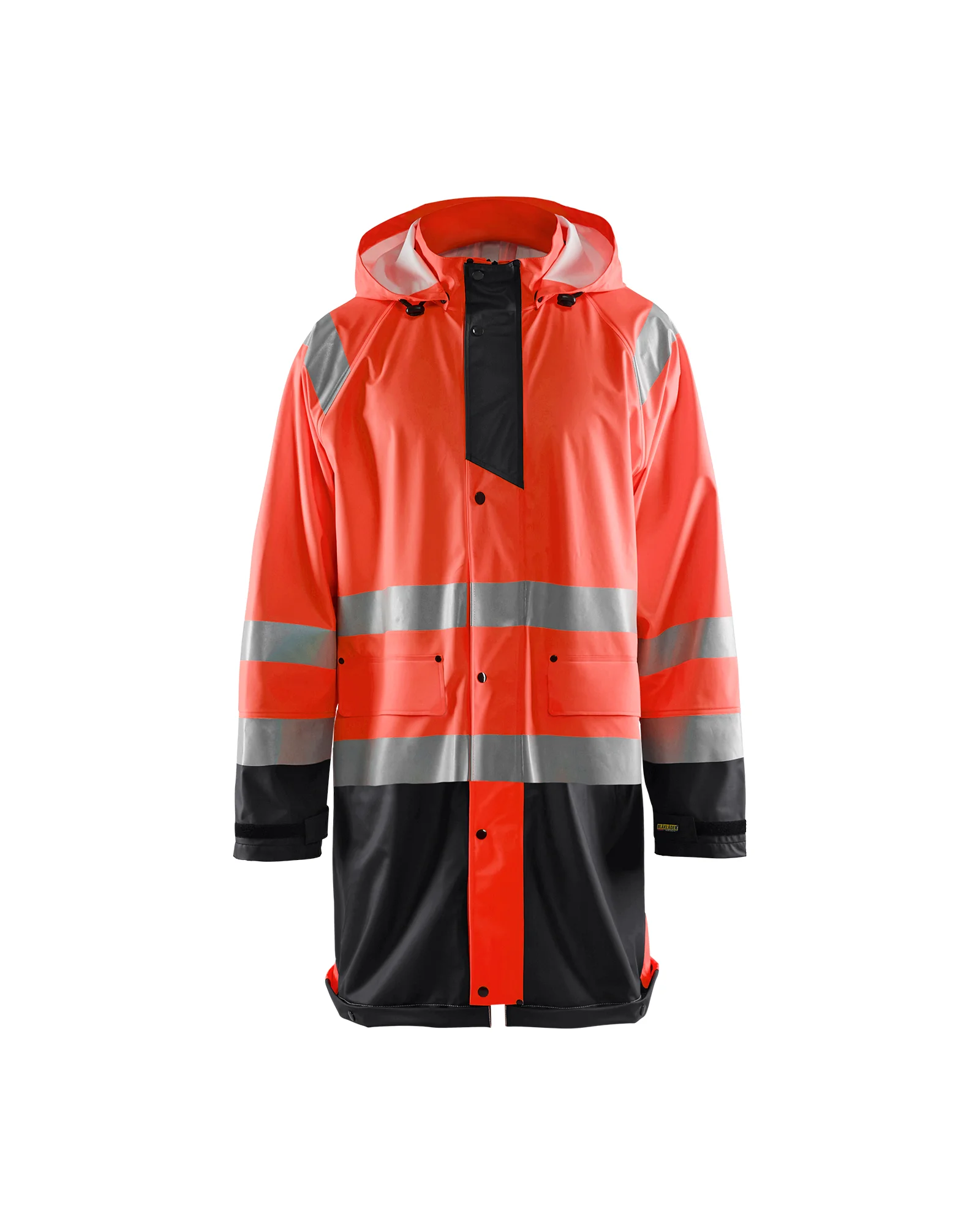 Veste de pluie haute visibilité niveau 1 4324 - Rouge fluo/Noir image