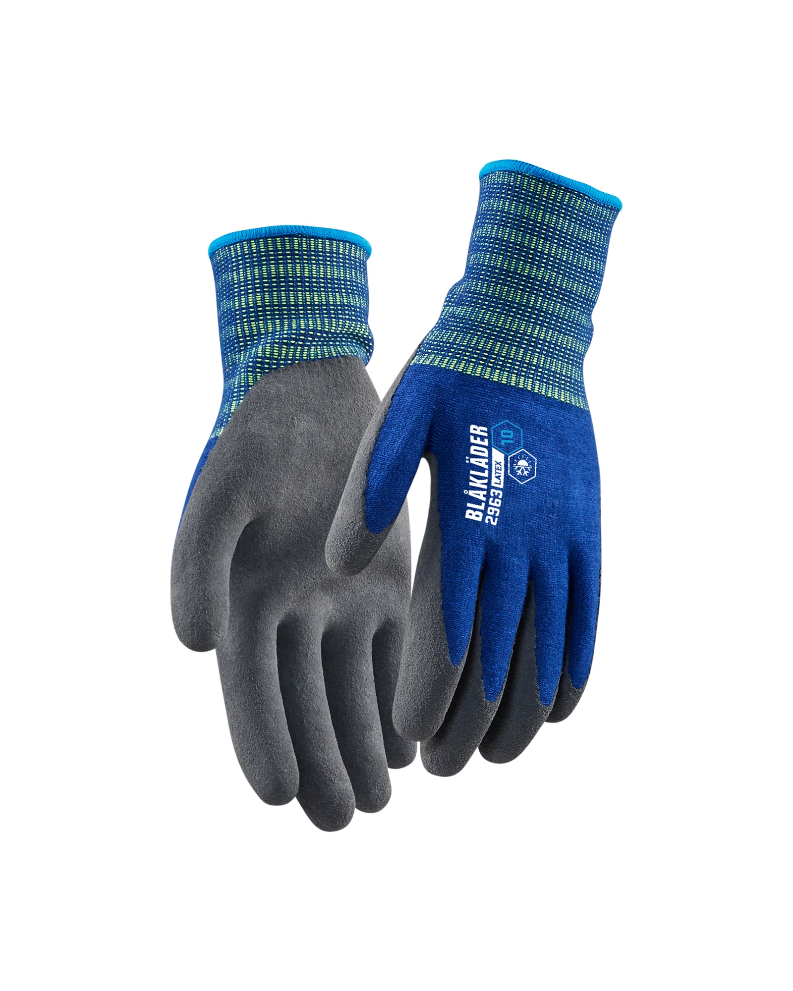 Lot de 6 paires - Gants artisan doublés latex trempé 2963 - Bleu roi image