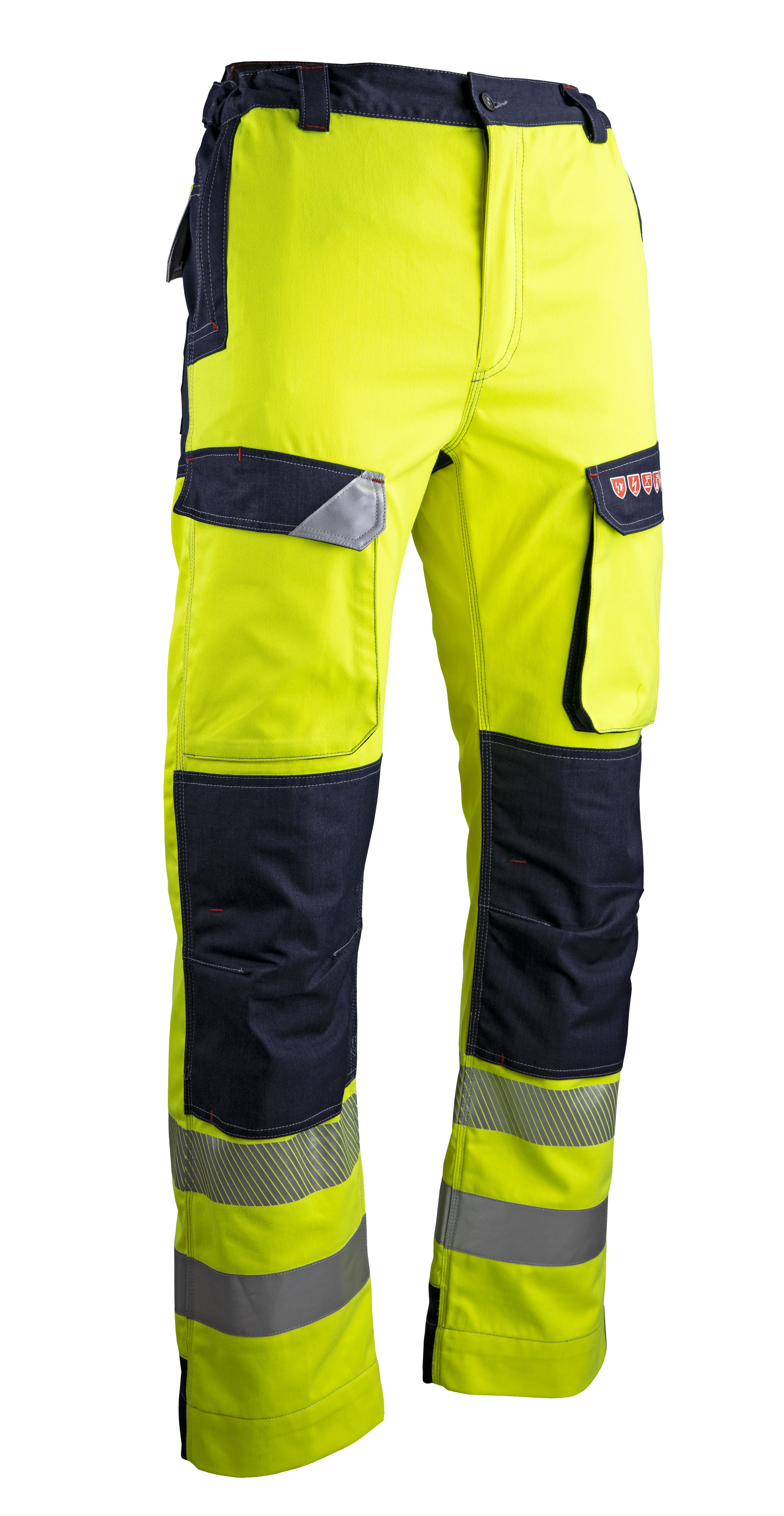 Pantalon de travail multirisque HV HELIUM - JAUNE FLUO/MARINE image